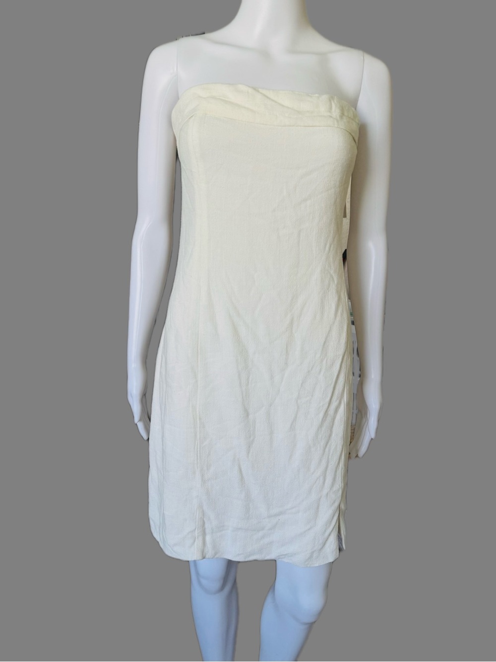 bp Strapless Cream Cocktail Dress